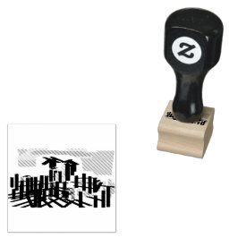 Carimbo De Borracha Pink flamingo beach