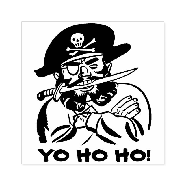 Carimbo de borracha pirata personalizável (Impressão)