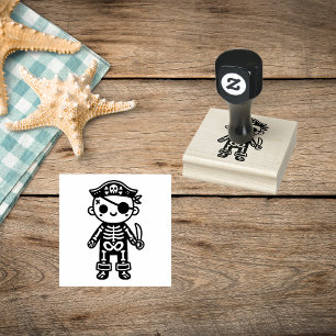 Carimbo De Borracha Pirate Skeleton