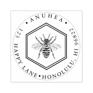 Carimbo De Borracha PixDezines SWEET HONEYCOMB   RAINHA ABELHA TINTA R