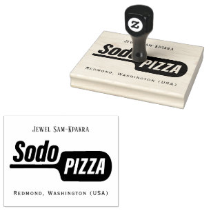 Carimbo De Borracha Pizza de Sodo de LOGO Personalizada