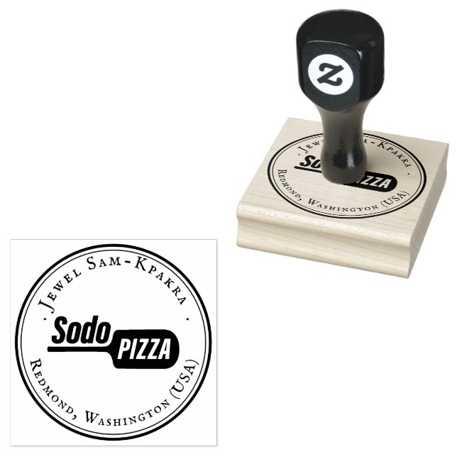 Carimbo De Borracha Pizza de Sodo de LOGO Personalizada (Carimbado)