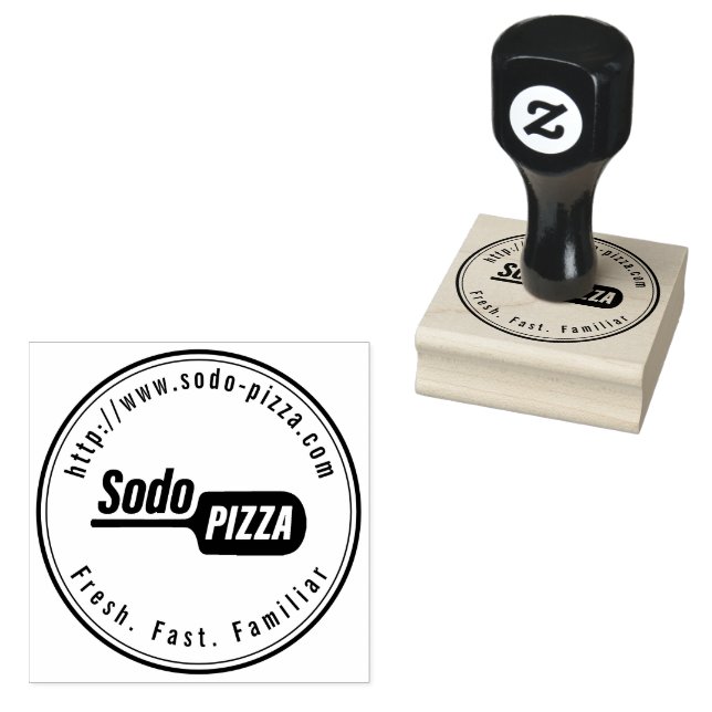 Carimbo De Borracha Pizza de Sodo de LOGO Personalizada (Carimbado)