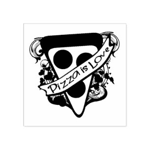 Carimbo De Borracha Pizza é Amor