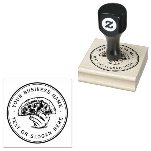 Carimbo De Borracha pizza Logotipo comercial personalizado grande