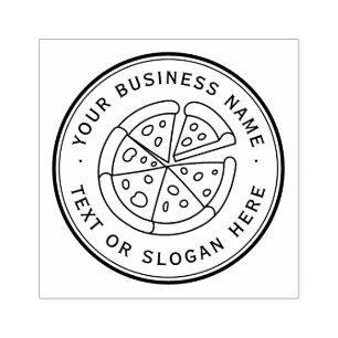 Carimbo De Borracha pizza Logotipo comercial personalizado grande