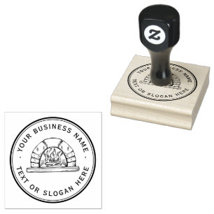 Carimbo De Borracha pizza Logotipo comercial personalizado grande