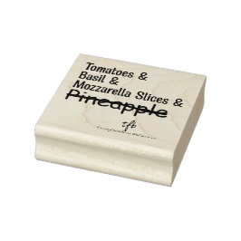 Carimbo De Borracha Pizza Margherita W/O Abacaxi