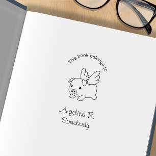 Carimbo De Borracha Placa de Porco Voadora