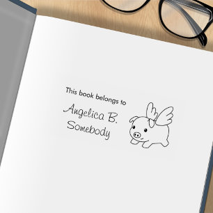 Carimbo De Borracha Placa de Porco Voadora