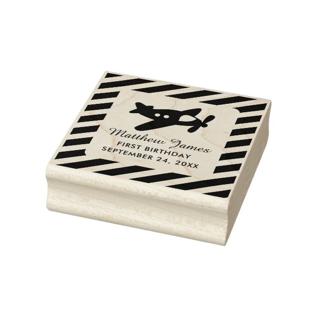 Carimbo De Borracha Plano Propulsor com faixas | Aniversário (Carimbo)