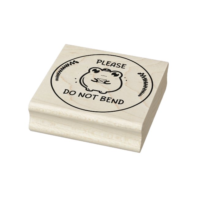 Carimbo De Borracha Please do not bend stamp, frog stamp design, Mail (Carimbo)