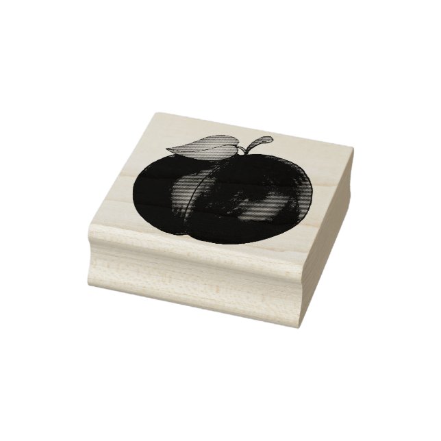 Carimbo De Borracha Plums Ripe Summer Purple Plum Fruta Ilustração (Carimbo)