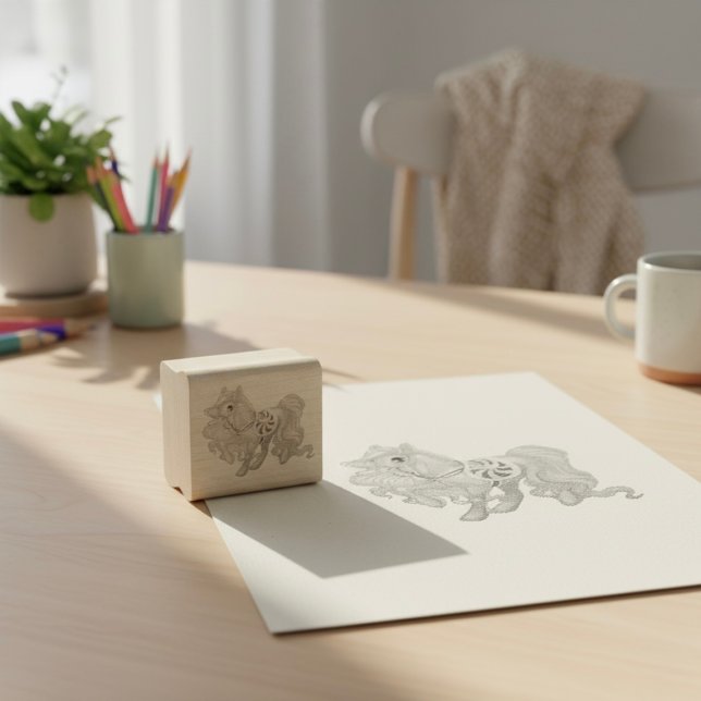 Carimbo De Borracha Pony Rubber Stamp (Criador carregado)