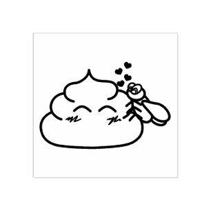 Carimbo De Borracha Poop in Love - Brootsch the PooPoo