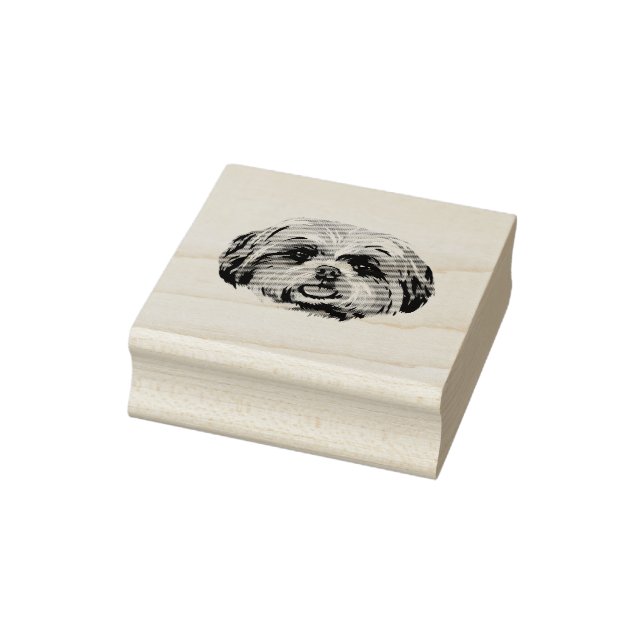 Carimbo De Borracha Pop Art Shih Tzu Dog Lovers (Carimbo)
