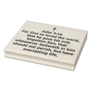 Carimbo De Borracha Por Deus ama o mundo John 3:16