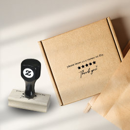 Carimbo De Borracha Por favor, deixe uma revisão sobre o obrigado de n