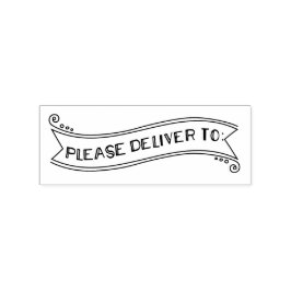 Carimbo De Borracha Por Favor, Entregue Para Banner Envelope Mail Art