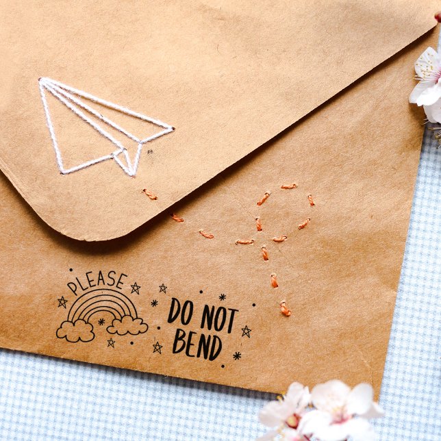 Carimbo De Borracha Por Favor, Não Dobre, Embalagem (Criador carregado)