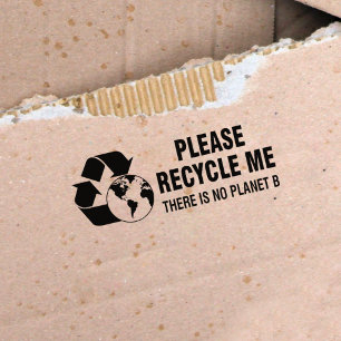 Carimbo De Borracha Por favor, Reciclar-me, não há planeta B.