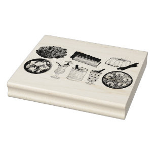 Carimbo De Borracha Porto Rico Foodie, Comida Cuisine