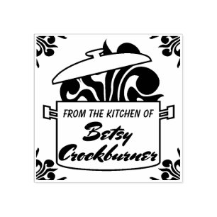 Carimbo De Borracha Pote de aroma a vapor a cozinhar da cozinha de