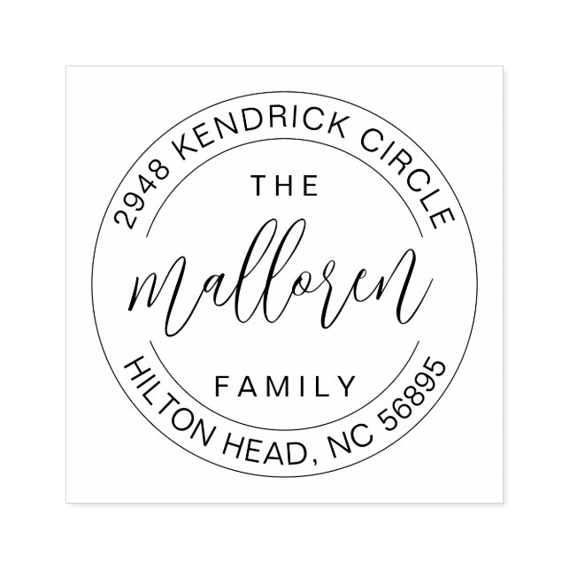 Carimbo De Borracha Presente de Aquecimento Casa Endereço de Retorno d (Impressão)