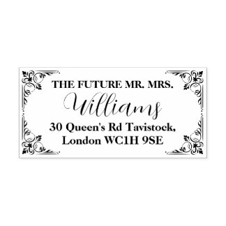 Carimbo De Borracha Presente de noivado elegante personalizado