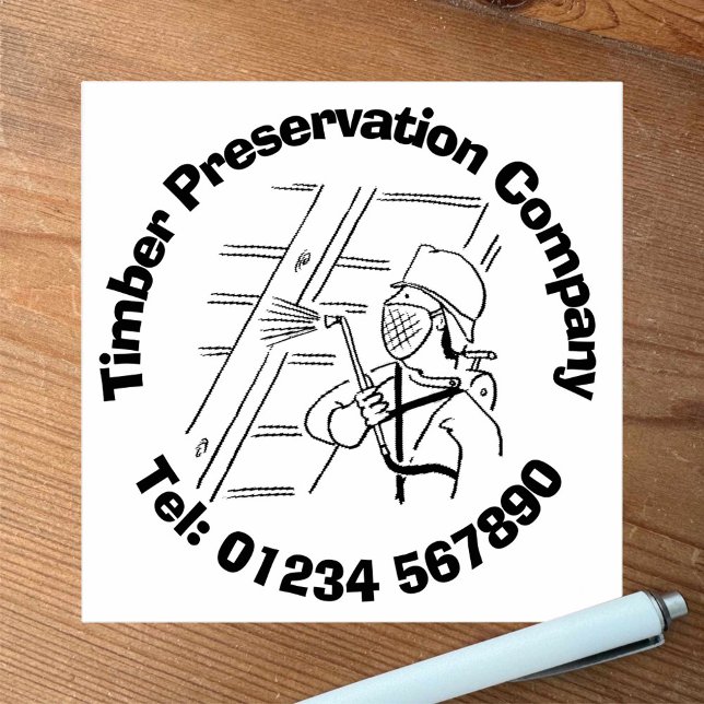 Carimbo De Borracha Preservação da madeira para personalizar. (Criador carregado)