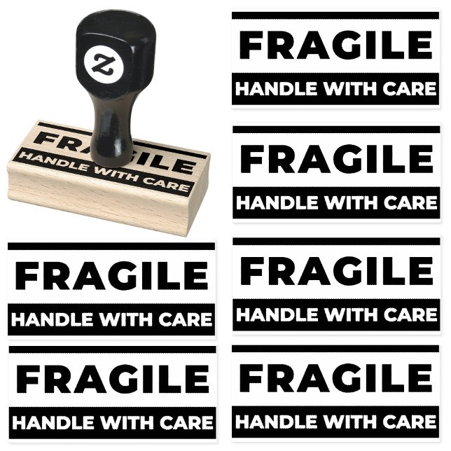 Carimbo De Borracha Professional Fragile Marker | Handle with care  (fragile stamp)
