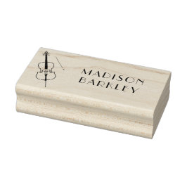 Carimbo De Borracha Professor de Música Cello