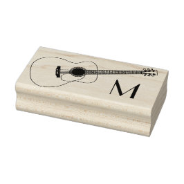 Carimbo De Borracha Professor de Música Musical de Violão Acústico