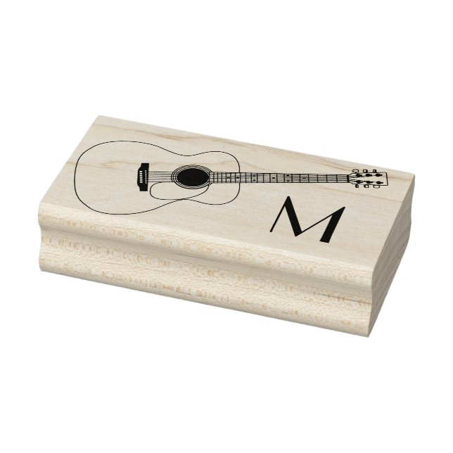 Carimbo De Borracha Professor de Música Musical de Violão Acústico (Carimbo)