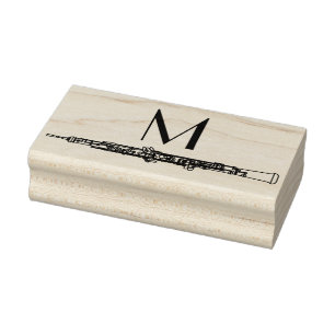 Carimbo De Borracha Professor de Música Oboe Musical