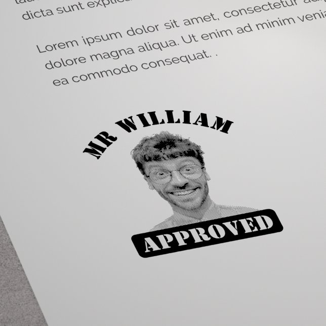 Carimbo De Borracha Professor de rosto engraçado personalizado aprovad (Criador carregado)