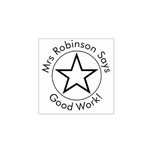 Carimbo De Borracha Professor diz bom trabalho