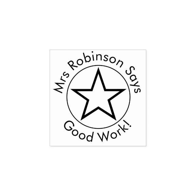 Carimbo De Borracha Professor diz bom trabalho (Impressão)