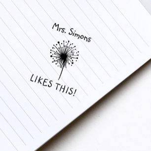 Carimbo De Borracha Professor gosta de recompensar Dandelion