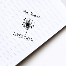 Carimbo De Borracha Professor gosta de recompensar Dandelion