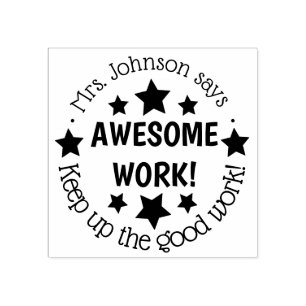 Carimbo De Borracha Professora Sala de Aula Ortografia dever de casa