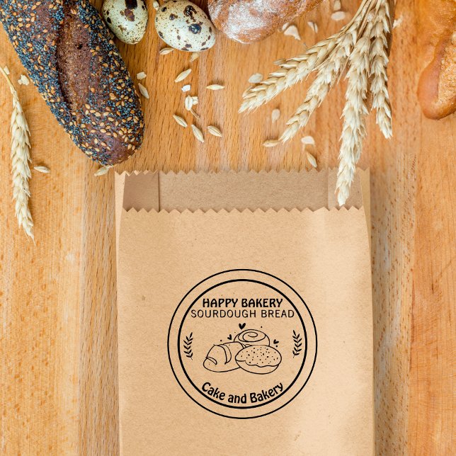 Carimbo De Borracha Promocional de negócios de padaria de luva moderna (Sourdough Bread Bakery Business Promotional Modern Rubber Stamp)