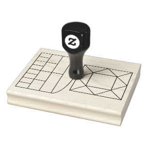 Carimbo De Borracha Protetor de Geomantic e selo da carta da casa