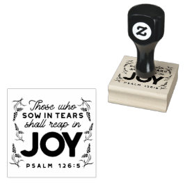 Carimbo De Borracha Psalm 126:5 Scripture Typography – Reap in Joy