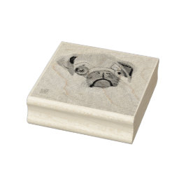 Carimbo De Borracha Pug Dog