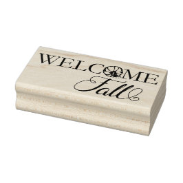 Carimbo De Borracha Pumpkin de outono bem-vindo