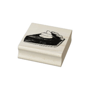 Carimbo De Borracha Pumpkin Pie Slice Ação de Graças Janta Queda