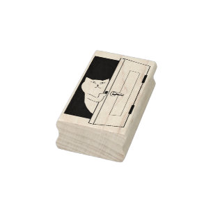 Carimbo De Borracha punho de arte de gato