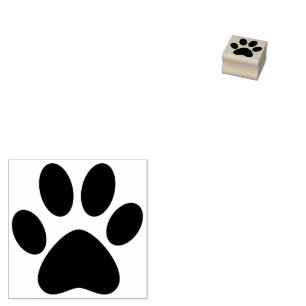 Carimbo De Borracha Pw Imprime Pet Esquerdo Cão Gato Simples Pequeno