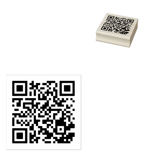 Carimbo de borracha QR 2x2 quadrado para marcas (Carimbado)